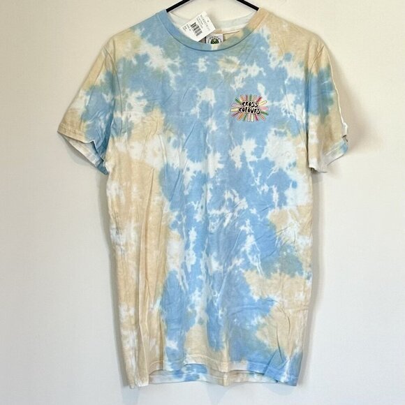 NWT Cross Colours Tie Dye Crewneck T-Shirt - Size: Medium - Picture 1 of 6